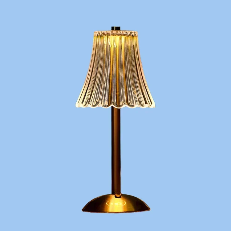 CrystalBeam Wireless Table Lamp With Sparkling Crystals Euroselle