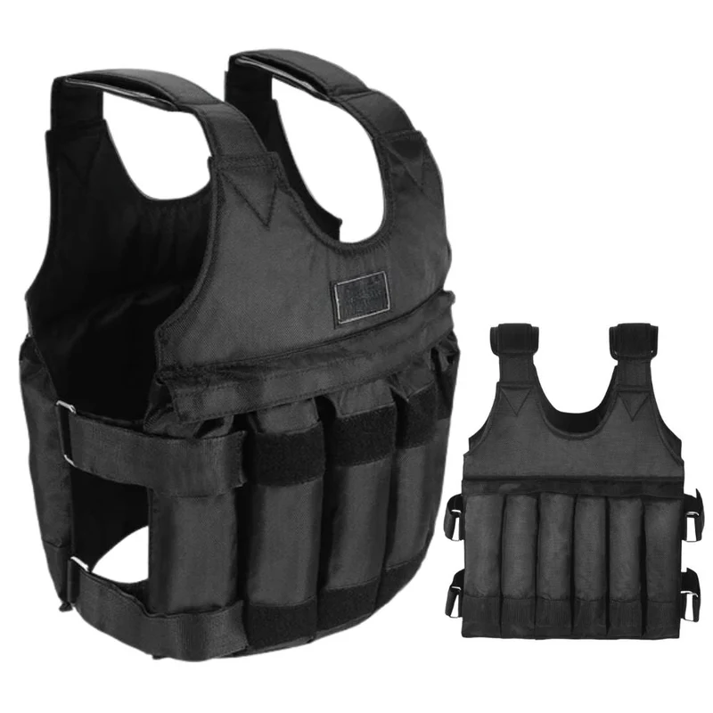 Euroselle Adjustable 110 Lb Weighted Vest For Strength Training