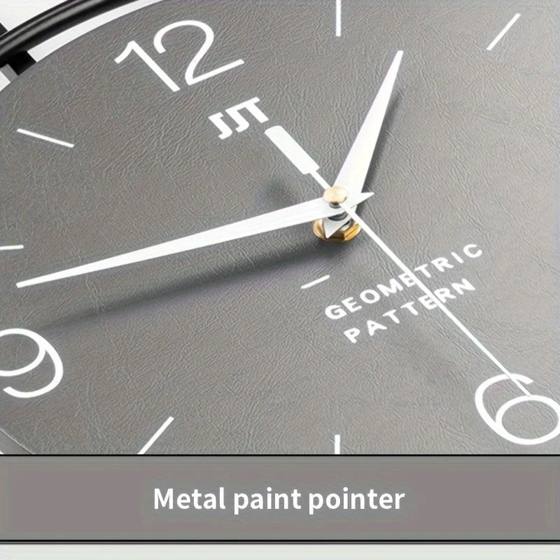Euroselle Silent Scandinavian Iron Wall Clock Minimalist Contemporary
