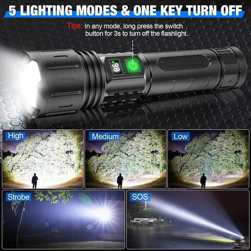 Euroselle Extreme Brightness Tactical Flashlight For Outdoors