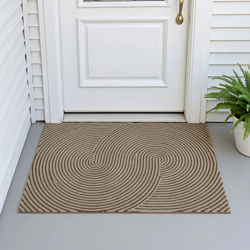 Euroselle Geometric Striped Doormat Non Slip Entrance Rug