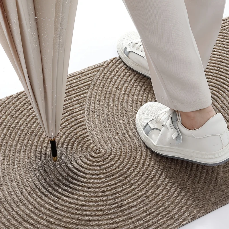 Euroselle Geometric Striped Doormat Non Slip Entrance Rug