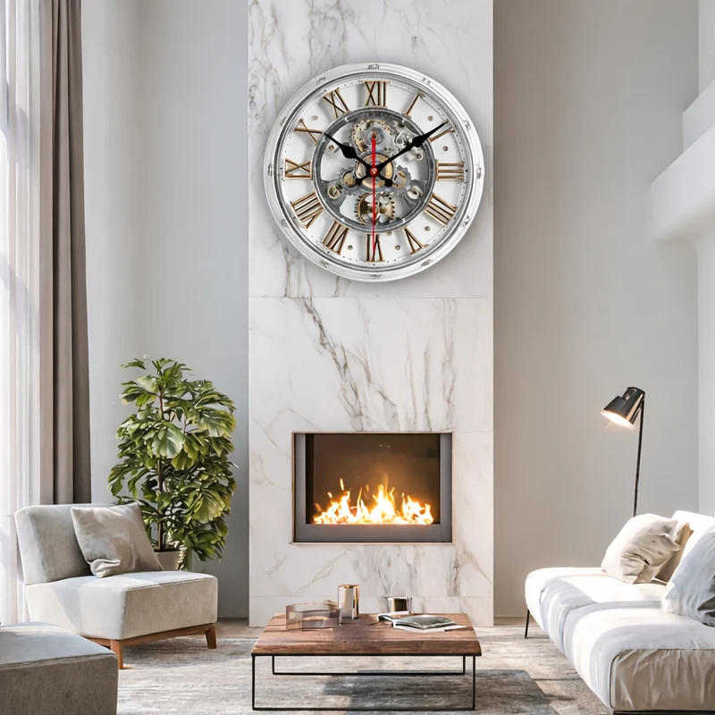 Euroselle Vintage Mechanical Wall Clock 2D Design Accent