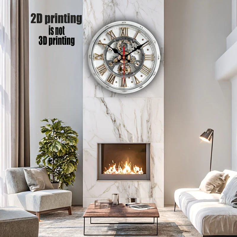 Euroselle Vintage Mechanical Wall Clock 2D Design Accent