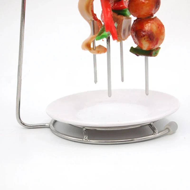 Euroselle Premium Stainless Steel BBQ Skewers Set With Adjustable Grill Rack