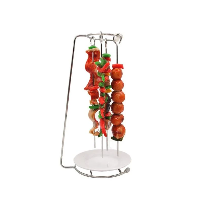 Euroselle Premium Stainless Steel BBQ Skewers Set With Adjustable Grill Rack