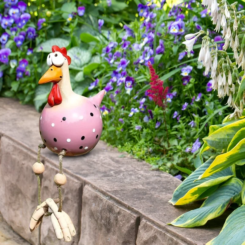 Euroselle Weatherproof Chicken Garden Statue Durable Outdoor Décor