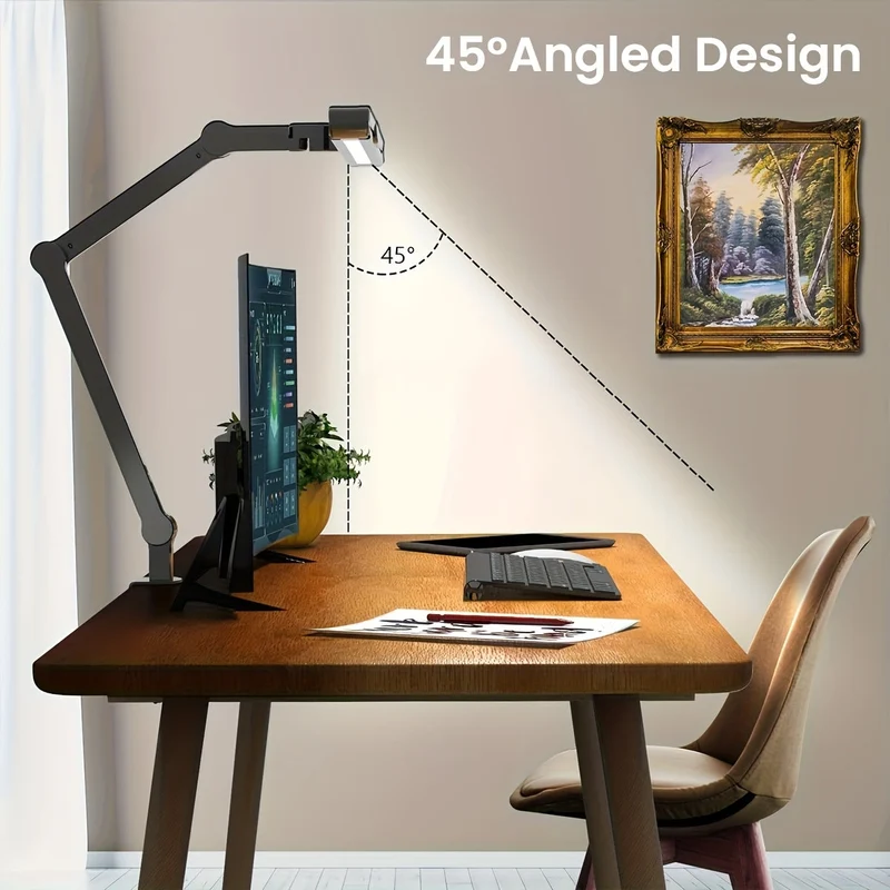 Euroselle 24W Adjustable LED Desk Lamp With Clamp Arm