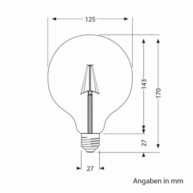 Glühbirne E27 LED Leuchtmittel, 6,2W, warmweiß für Deckenleuchten