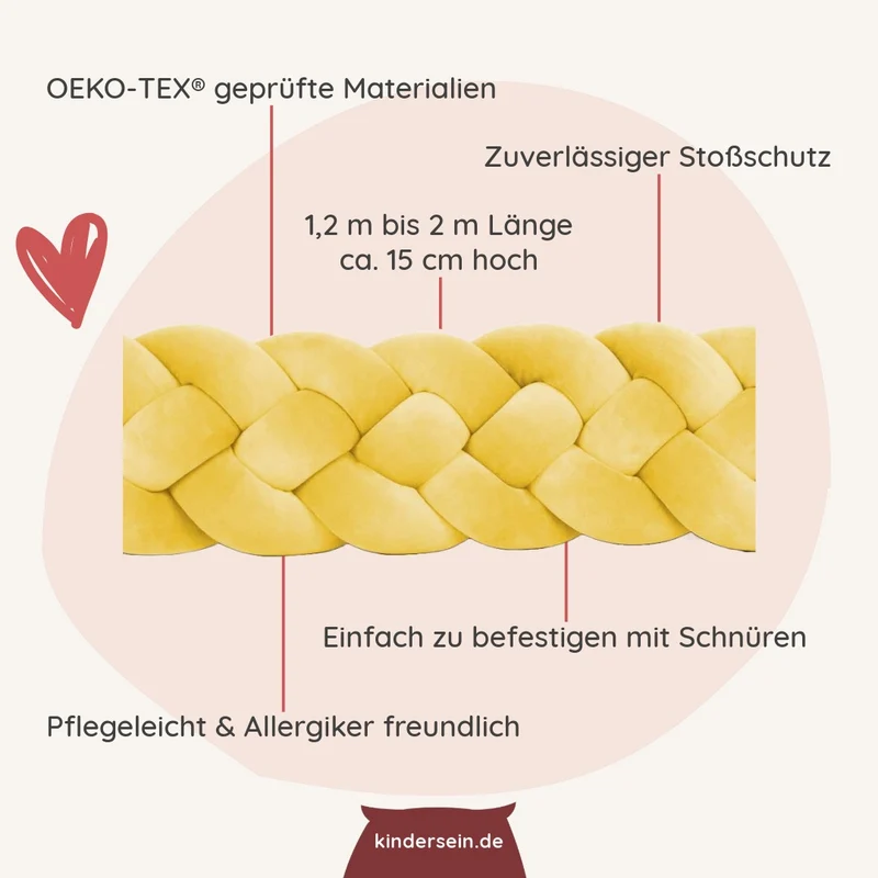 Geflochtene Bettschlange Lini