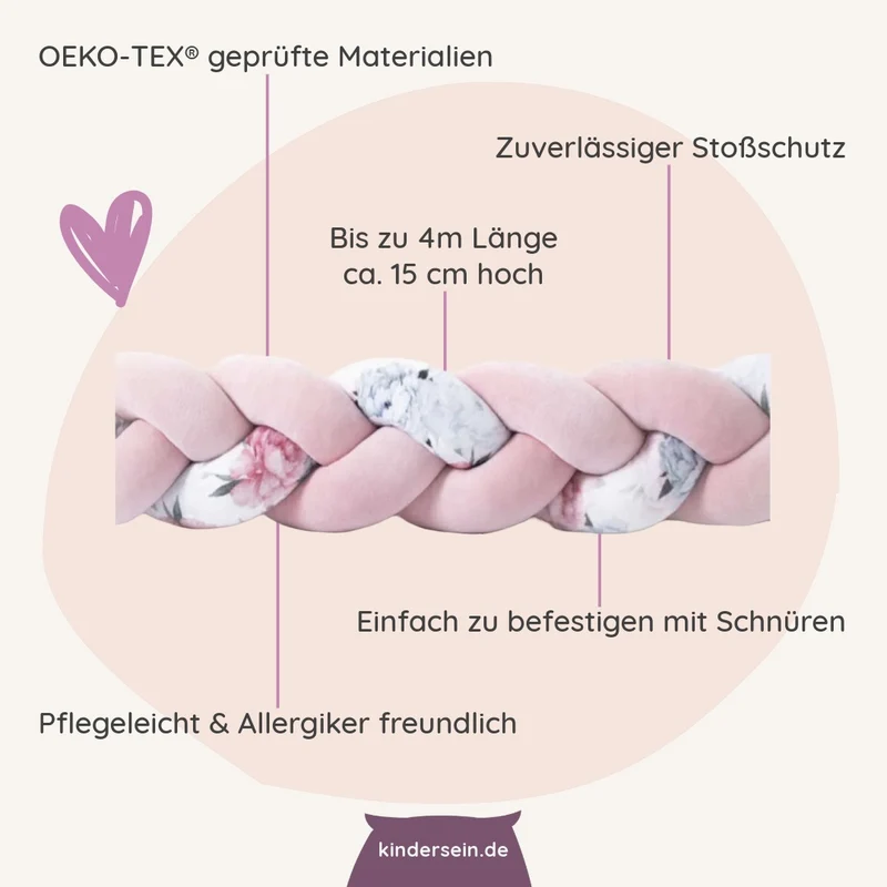 Geflochtene Bettschlange Bloomy