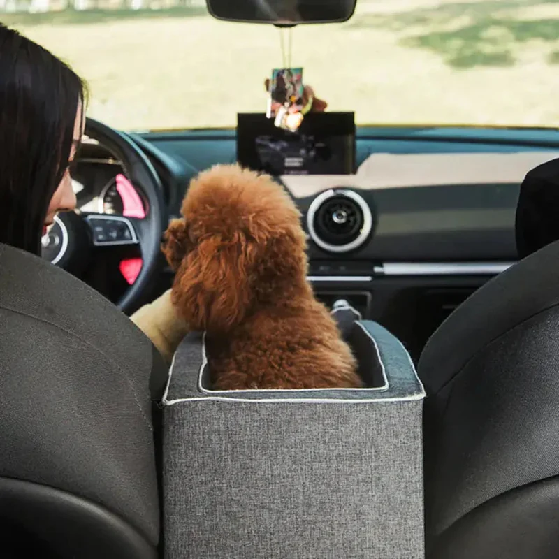 Euroselle Elevated Dog Car Seat Booster For Small Dogs Up To 11 Kg, Comfortable Travel Seat