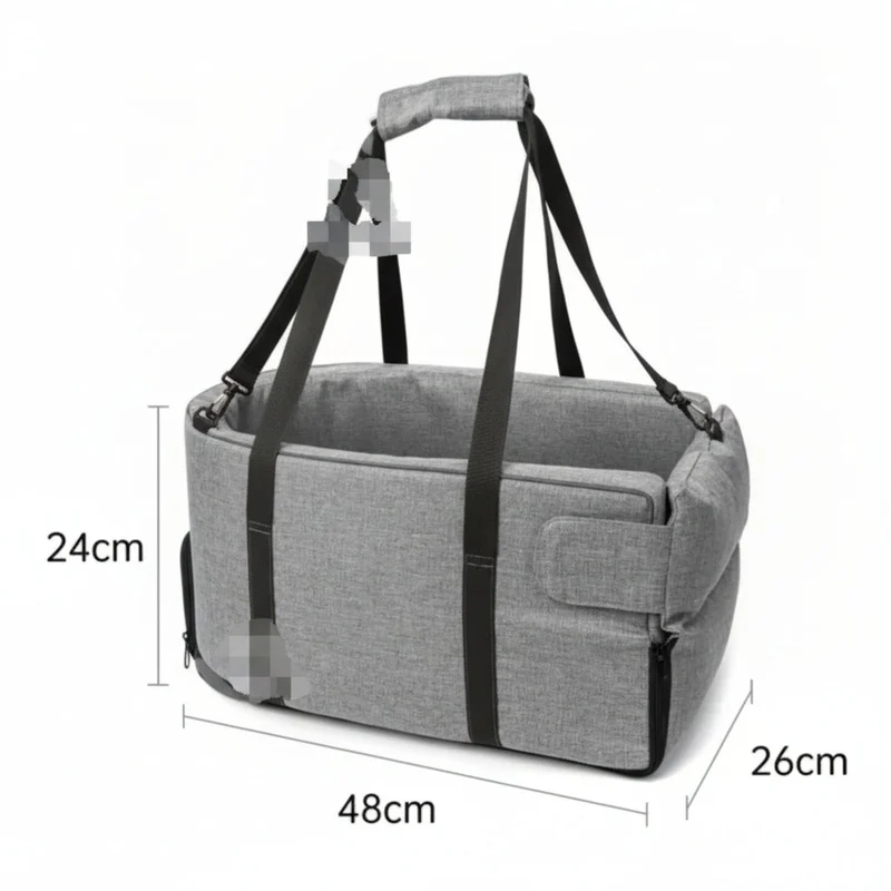 Euroselle Elevated Dog Car Seat Booster For Small Dogs Up To 11 Kg, Comfortable Travel Seat