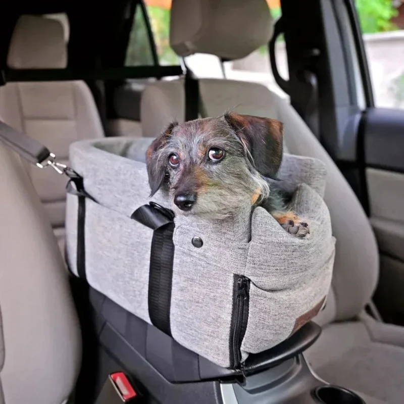 Euroselle Elevated Dog Car Seat Booster For Small Dogs Up To 11 Kg, Comfortable Travel Seat