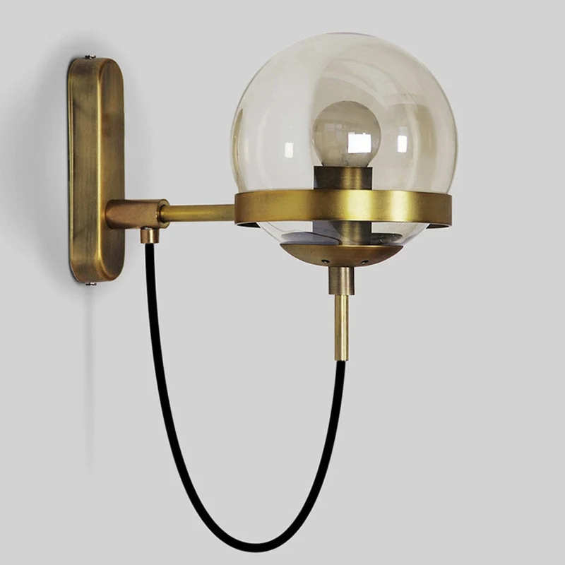 Lysora Wall Light by Euroselle Modern Postmodern Wall Fixture in Iron and Glass