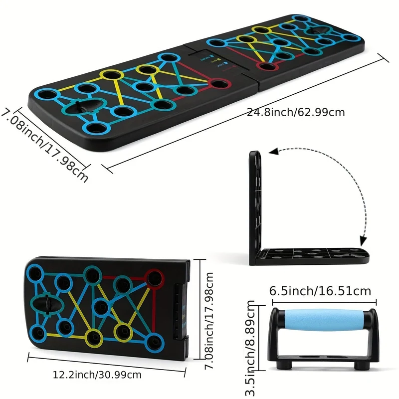 Euroselle Multipush Pro Strength Training Board for Home Gym Workouts