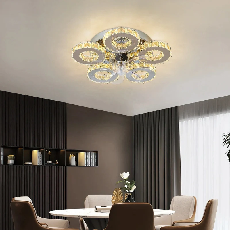 Euroselle Nico Fan Ceiling Fixture For Living Spaces