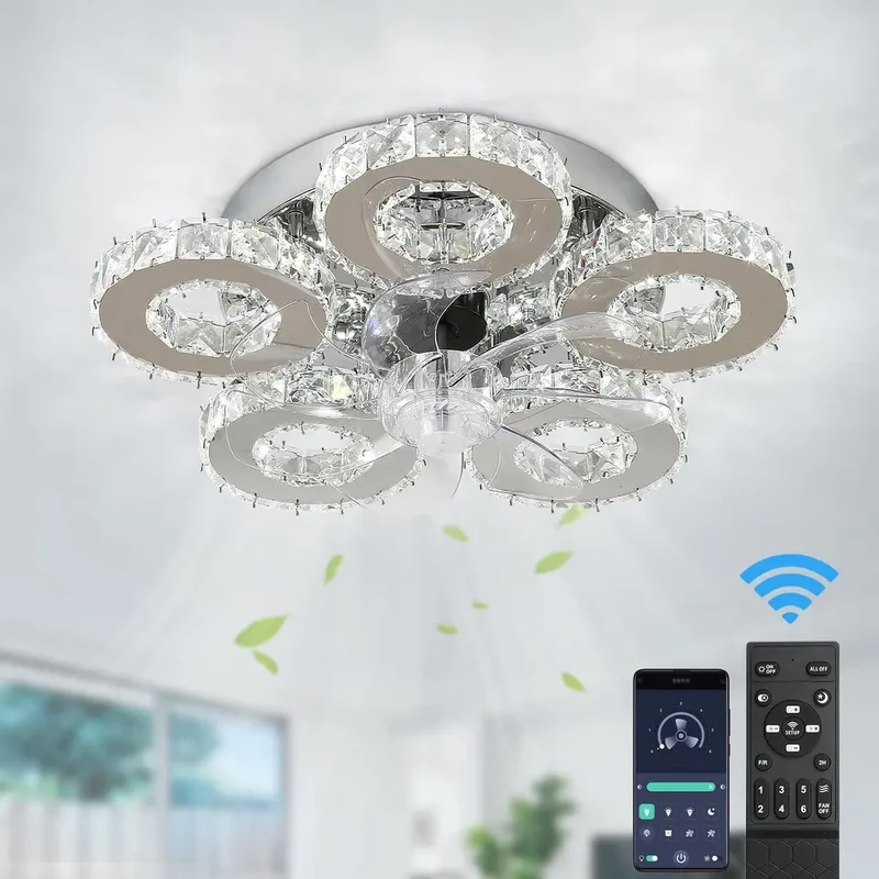 Euroselle Nico Fan Ceiling Fixture For Living Spaces