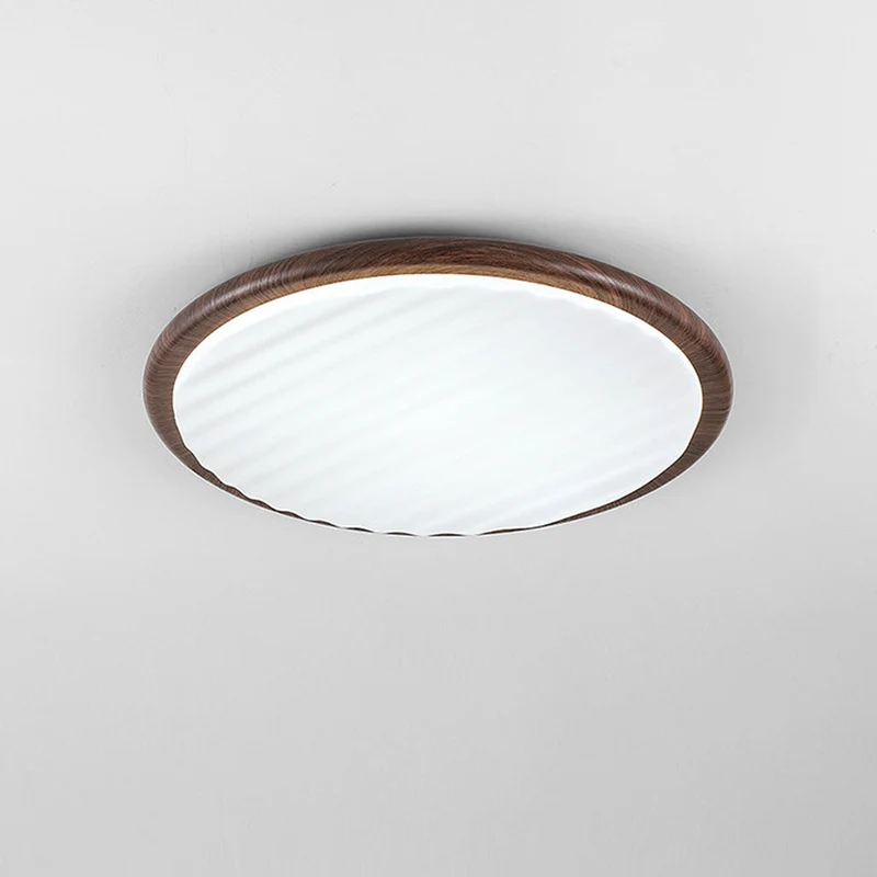 LuminOak Round Wooden LED Ceiling Light For Bedroom By Euroselle