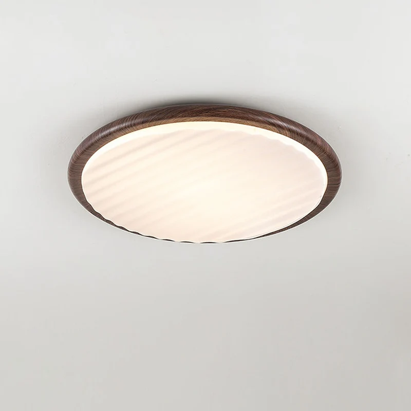 LuminOak Round Wooden LED Ceiling Light For Bedroom By Euroselle