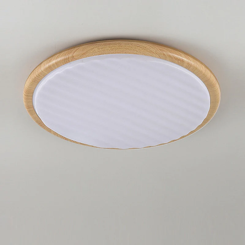 LuminOak Round Wooden LED Ceiling Light For Bedroom By Euroselle