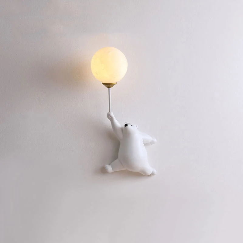 Aurena Bear LED Wall Light White For Children's Room Euroselle