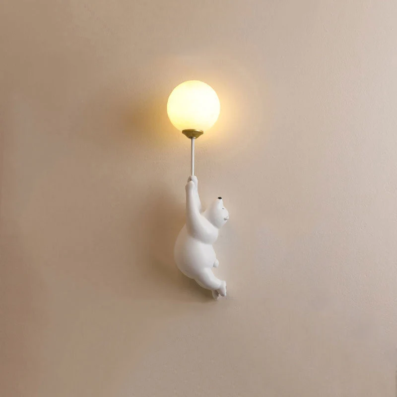 Aurena Bear LED Wall Light White For Children's Room Euroselle