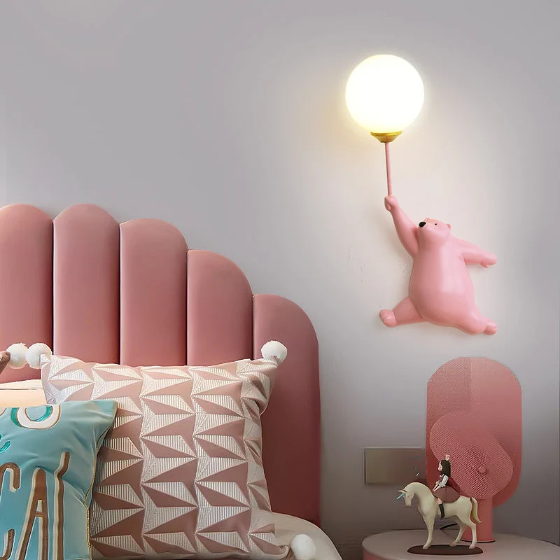 Aurena Bear LED Wall Light White For Children's Room Euroselle