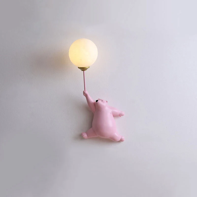 Aurena Bear LED Wall Light White For Children's Room Euroselle