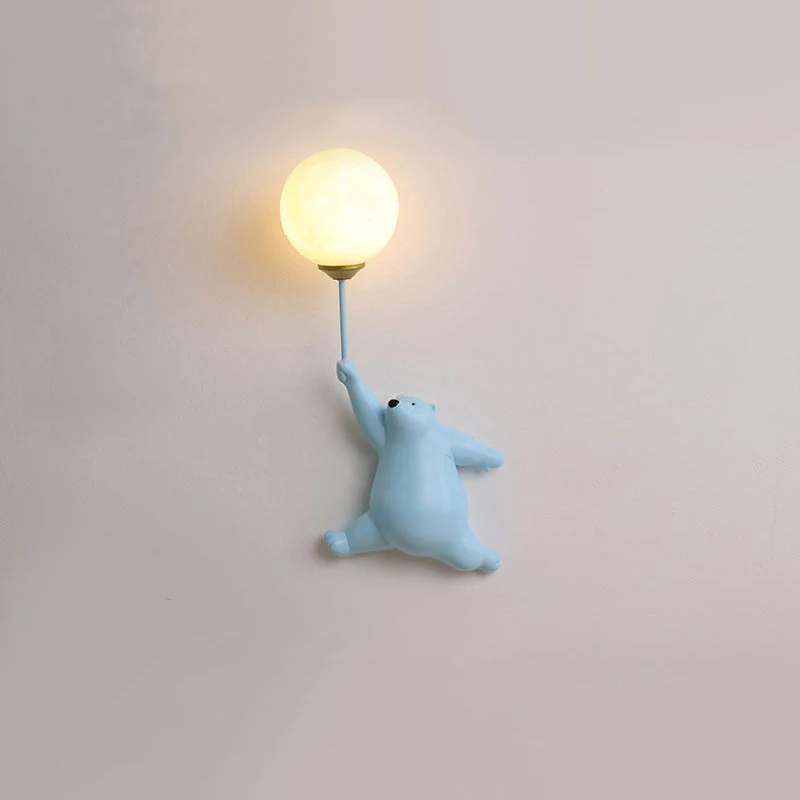 Aurena Bear LED Wall Light White For Children's Room Euroselle