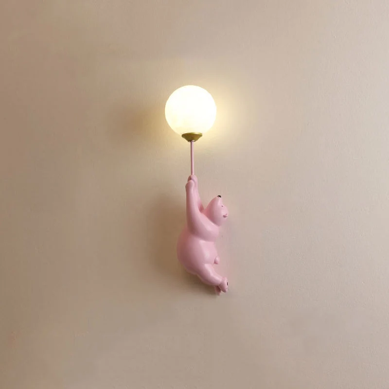 Aurena Bear LED Wall Light White For Children's Room Euroselle