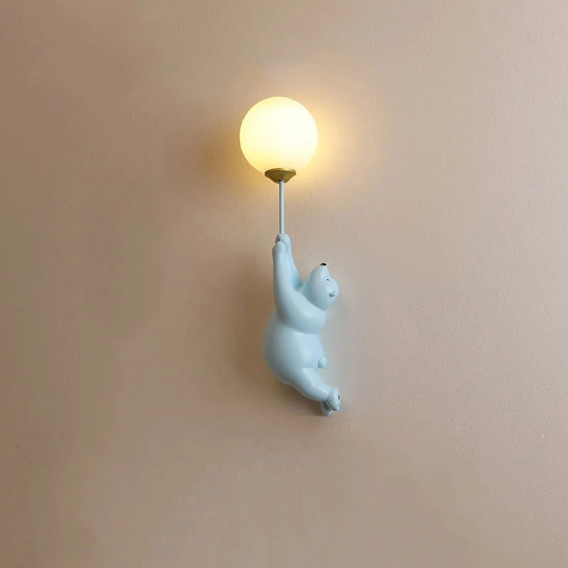Aurena Bear LED Wall Light White For Children's Room Euroselle