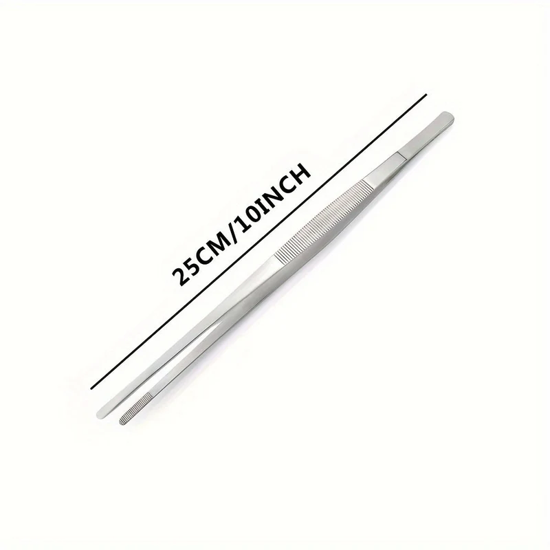 Euroselle 25cm Stainless Steel Tongs For Precise Grill Control