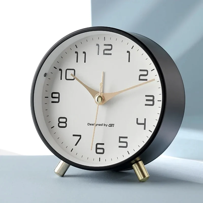 Euroselle Silent Scandinavian Table Clock For Modern Interiors