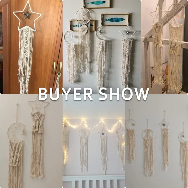 Euroselle Macrame Dream Catcher With Lights Boho Decor