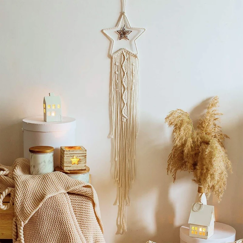 Euroselle Macrame Dream Catcher With Lights Boho Decor