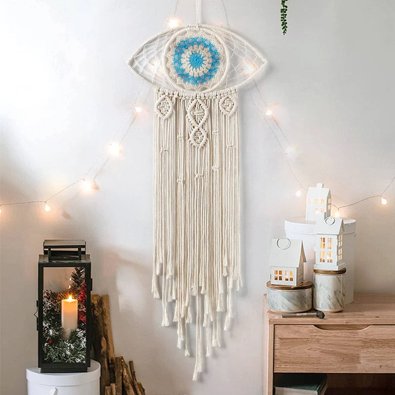 Euroselle Macrame Dream Catcher With Lights Boho Decor