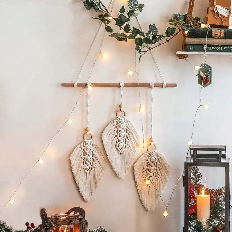 Euroselle Macrame Dream Catcher With Lights Boho Decor
