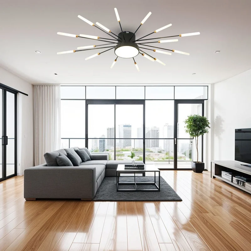 Euroselle Magic Wand Chandelier With Spiked Design