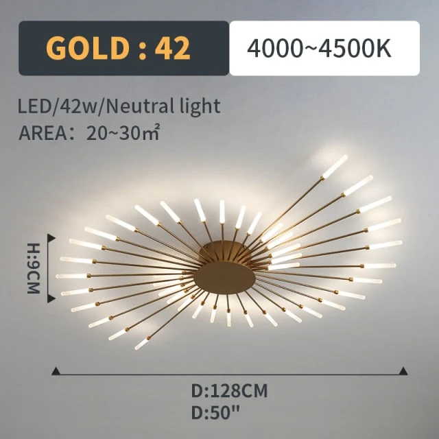 Euroselle Magic Wand Chandelier With Spiked Design
