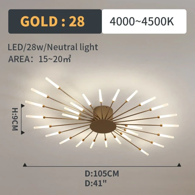 Euroselle Magic Wand Chandelier With Spiked Design