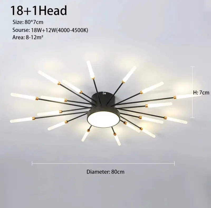 Euroselle Magic Wand Chandelier With Spiked Design