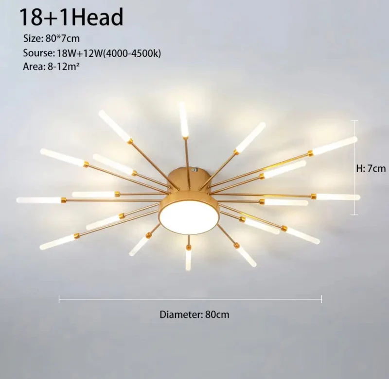 Euroselle Magic Wand Chandelier With Spiked Design