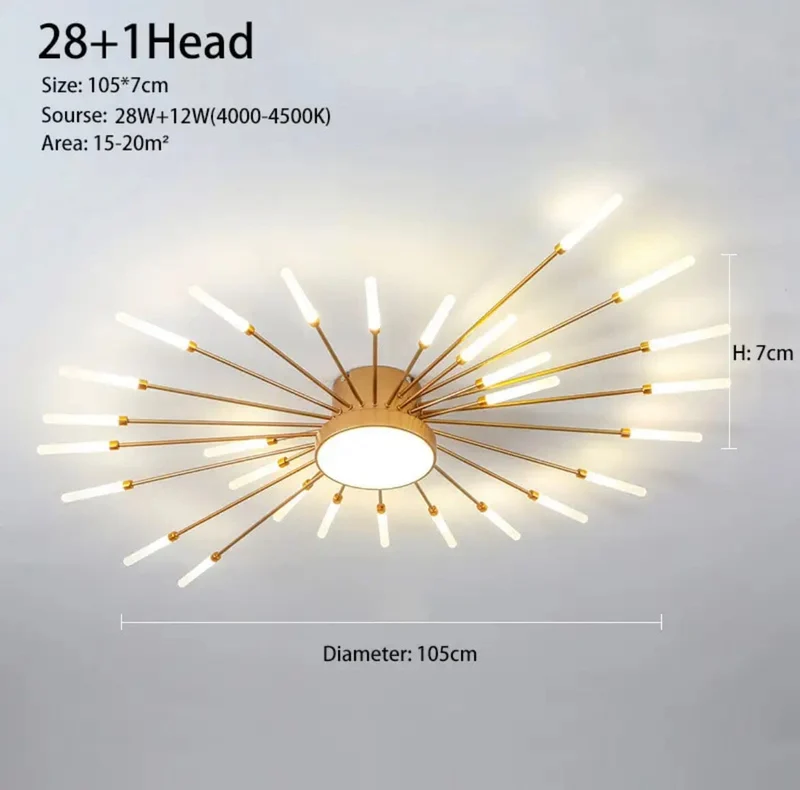 Euroselle Magic Wand Chandelier With Spiked Design