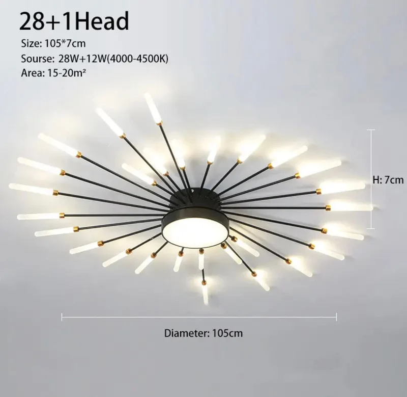 Euroselle Magic Wand Chandelier With Spiked Design