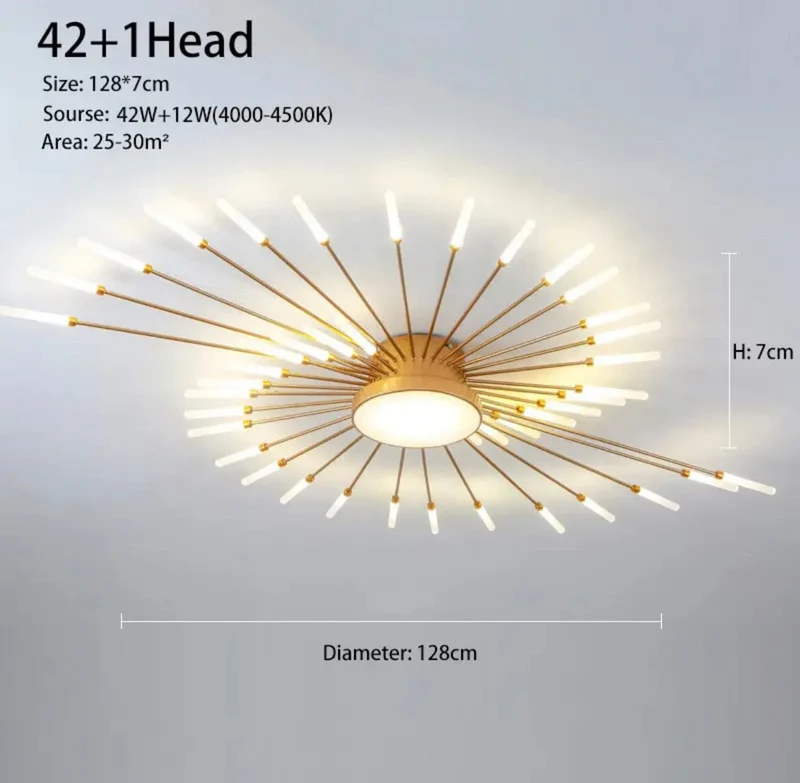 Euroselle Magic Wand Chandelier With Spiked Design
