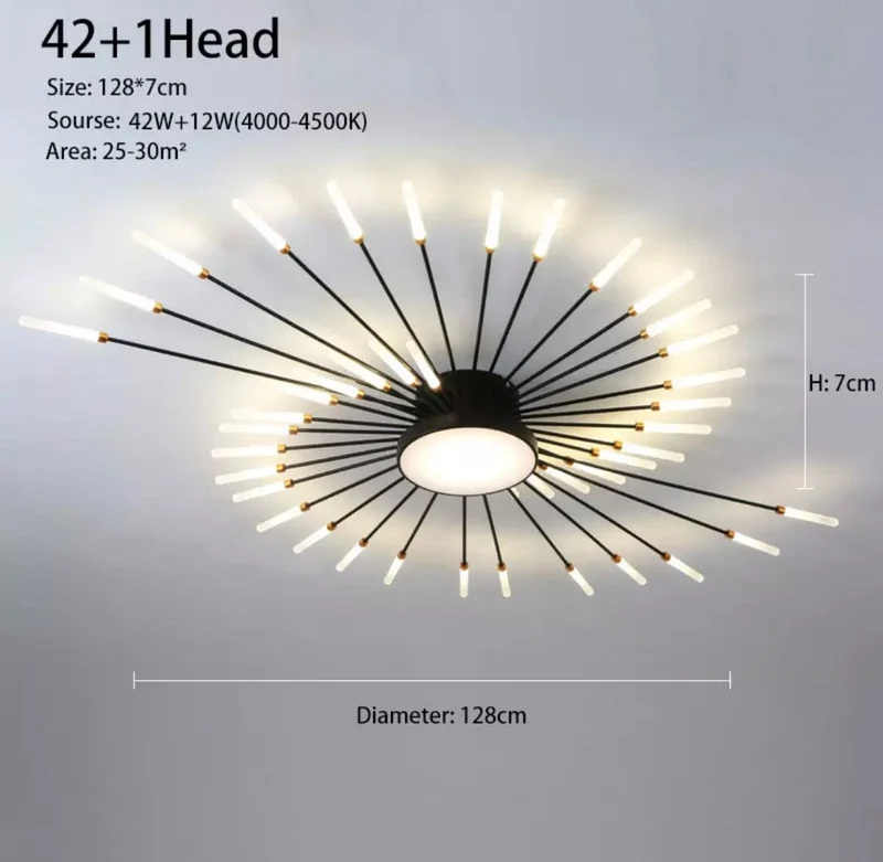Euroselle Magic Wand Chandelier With Spiked Design