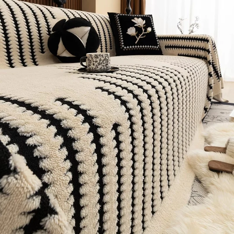 Euroselle Heritage Plush Tufted Microfiber Non-Slip Sofa Cover