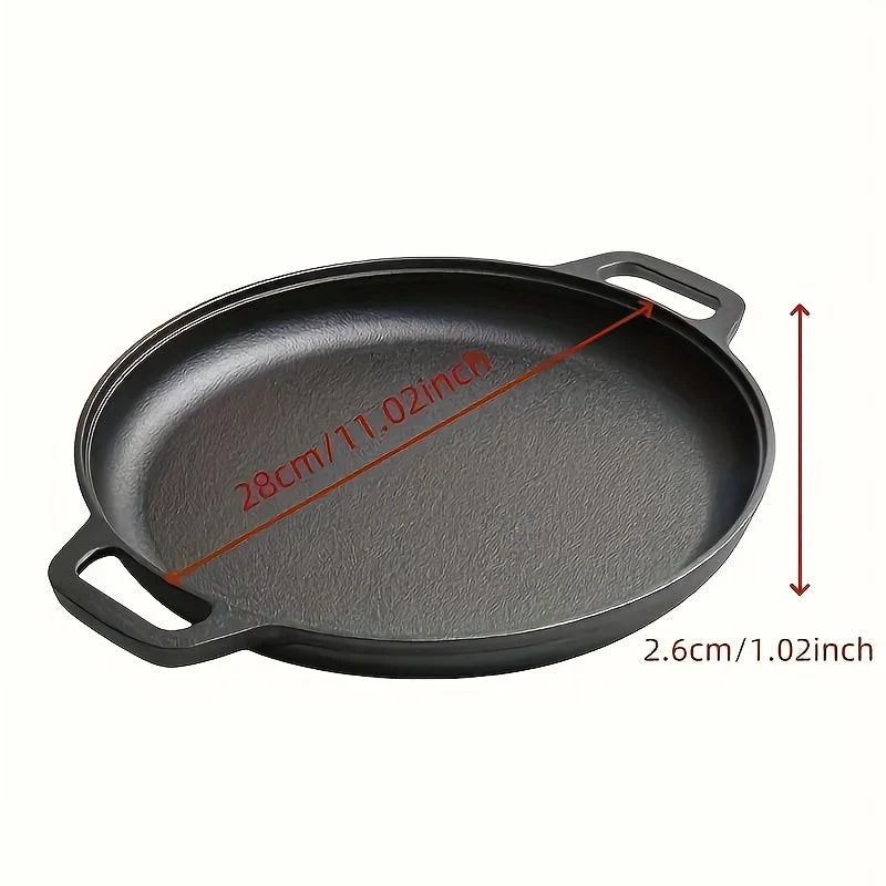 Euroselle Cast Iron Griddle Skillet for Even Heat and Multicooking