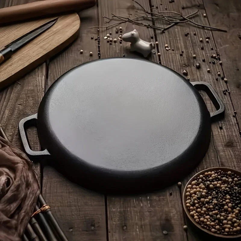 Euroselle Cast Iron Griddle Skillet for Even Heat and Multicooking